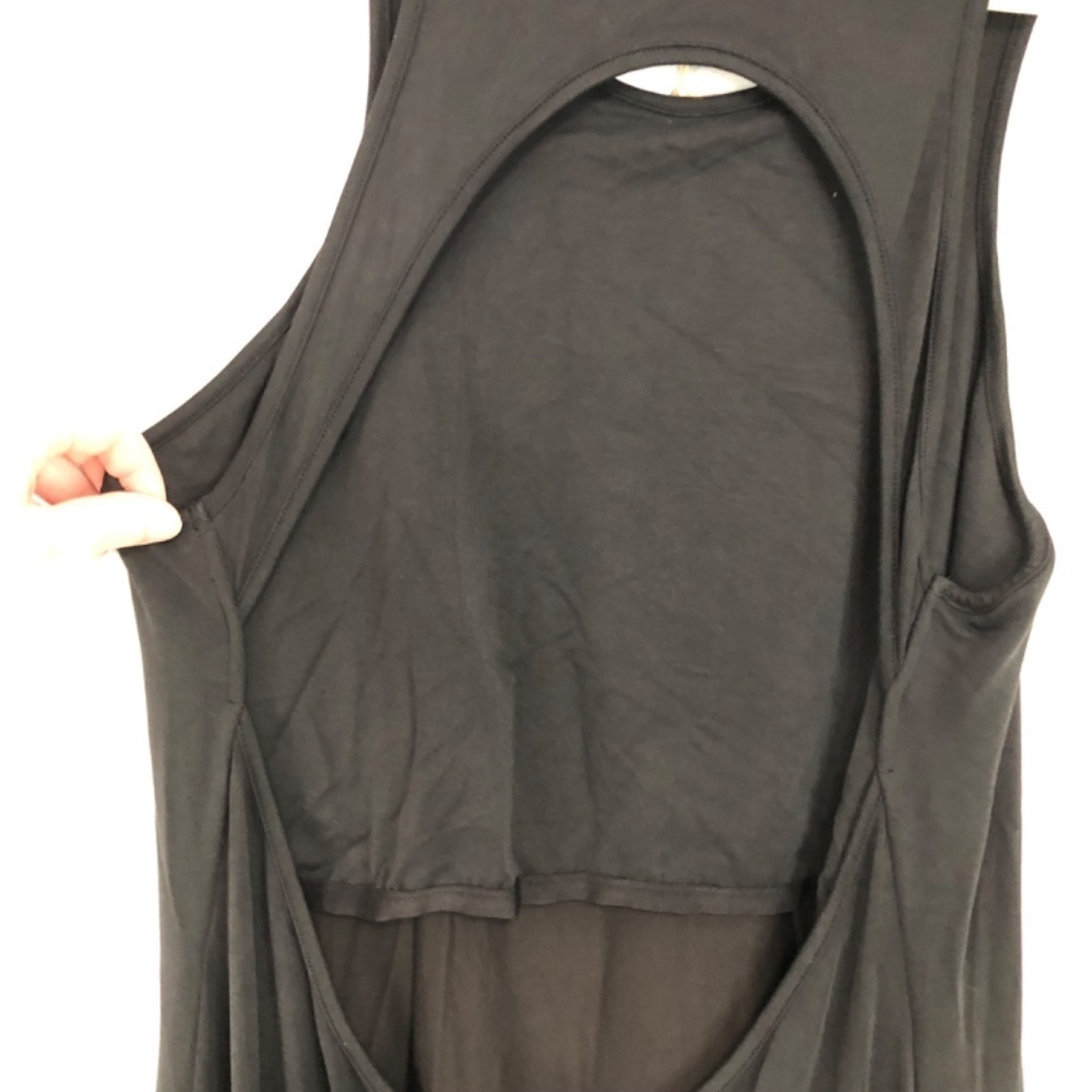 Skims Black Onyx Smooth Lounge Maxi Dress Open Back 2XL - Picture 5 of 12